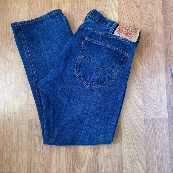 Levi's Other - Levi 501 Jeans Blue Button Fly Straight Leg Original Fit Red Tag Men’s W 40 L 32